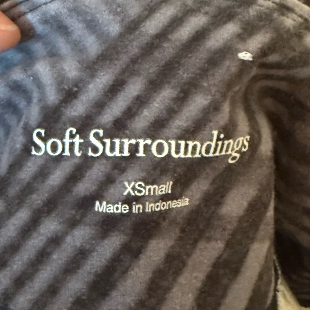 Soft Surroundings Stylish Gray Patterned Women’s … - image 3